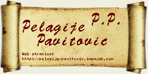 Pelagije Pavitović vizit kartica
